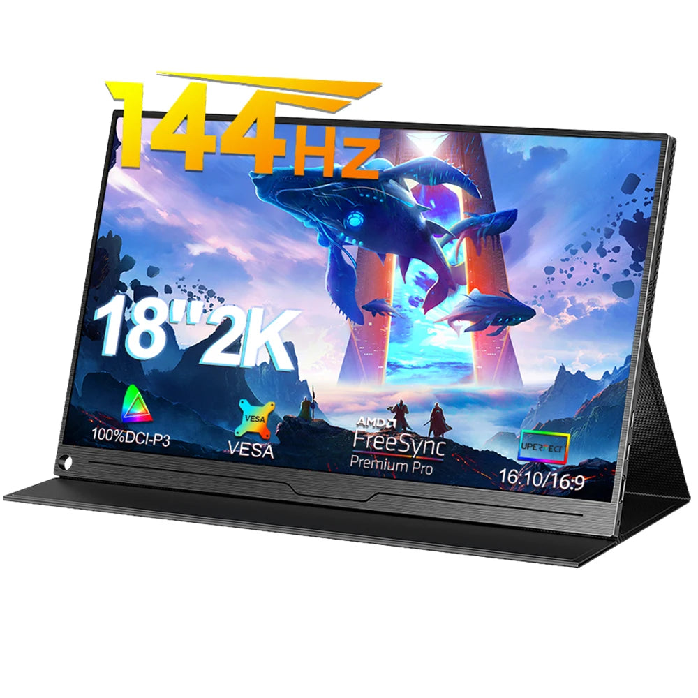 UPERFECT 18 Inch 2.5K 144Hz Portable Gaming Monitor Laptop 2560P×1600P