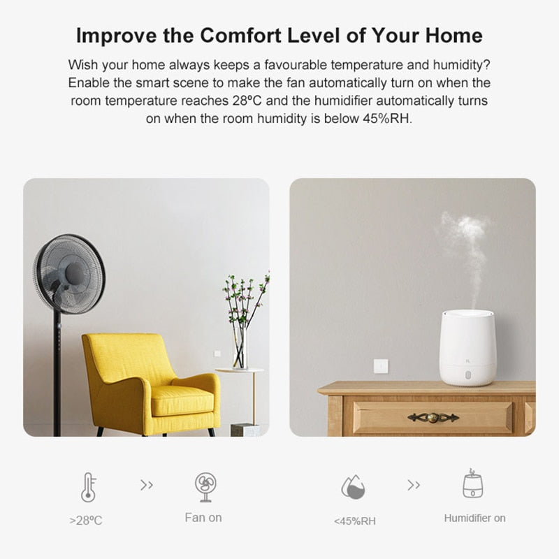 Temperature And Humidity Sensor Remote Monitor By Smart Life APP Battery Powered Work With ALexa Google Home