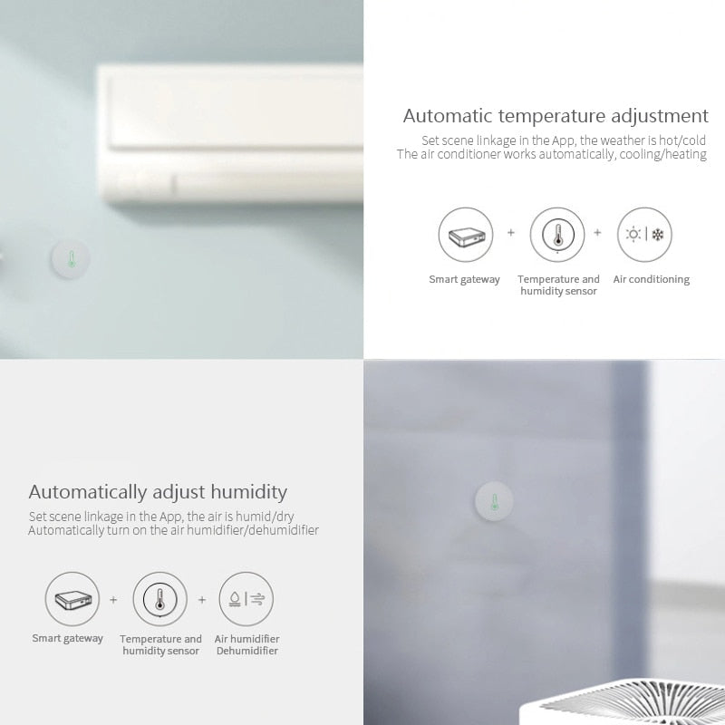 Temperature And Humidity Sensor Remote Monitor By Smart Life APP Battery Powered Work With ALexa Google Home