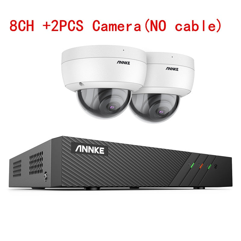 Security Camera Kit 5MP FHD POE H.265+ 6MP NVR With 5MP Weatherproof Audio in IP Camera