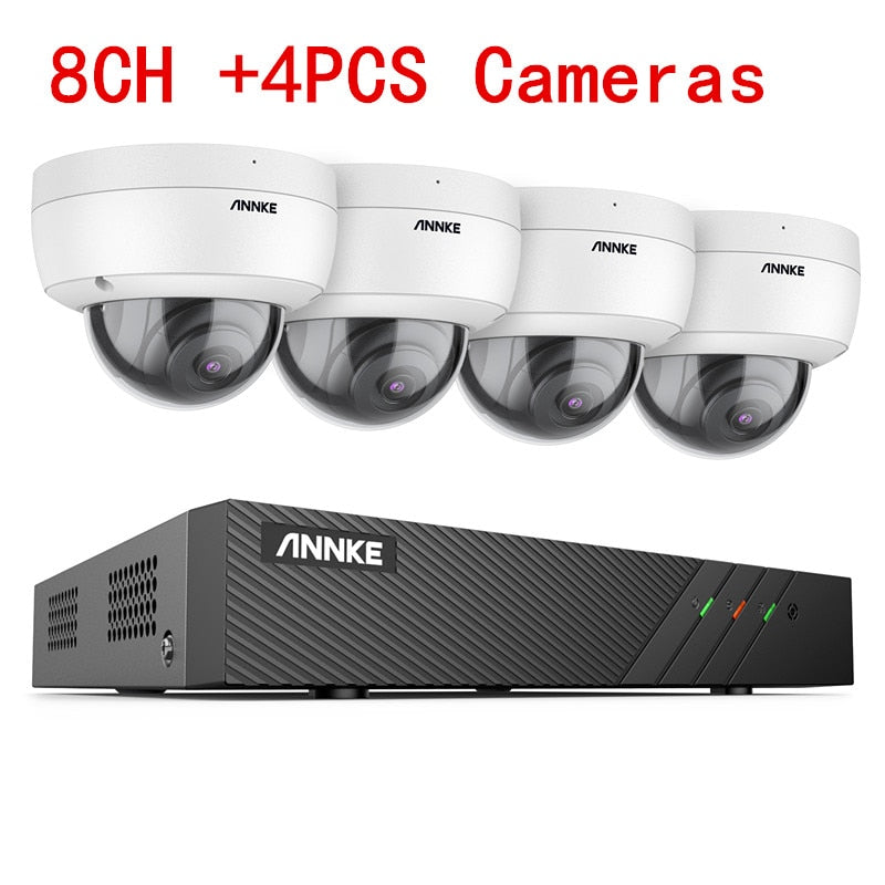 Security Camera Kit 5MP FHD POE H.265+ 6MP NVR With 5MP Weatherproof Audio in IP Camera