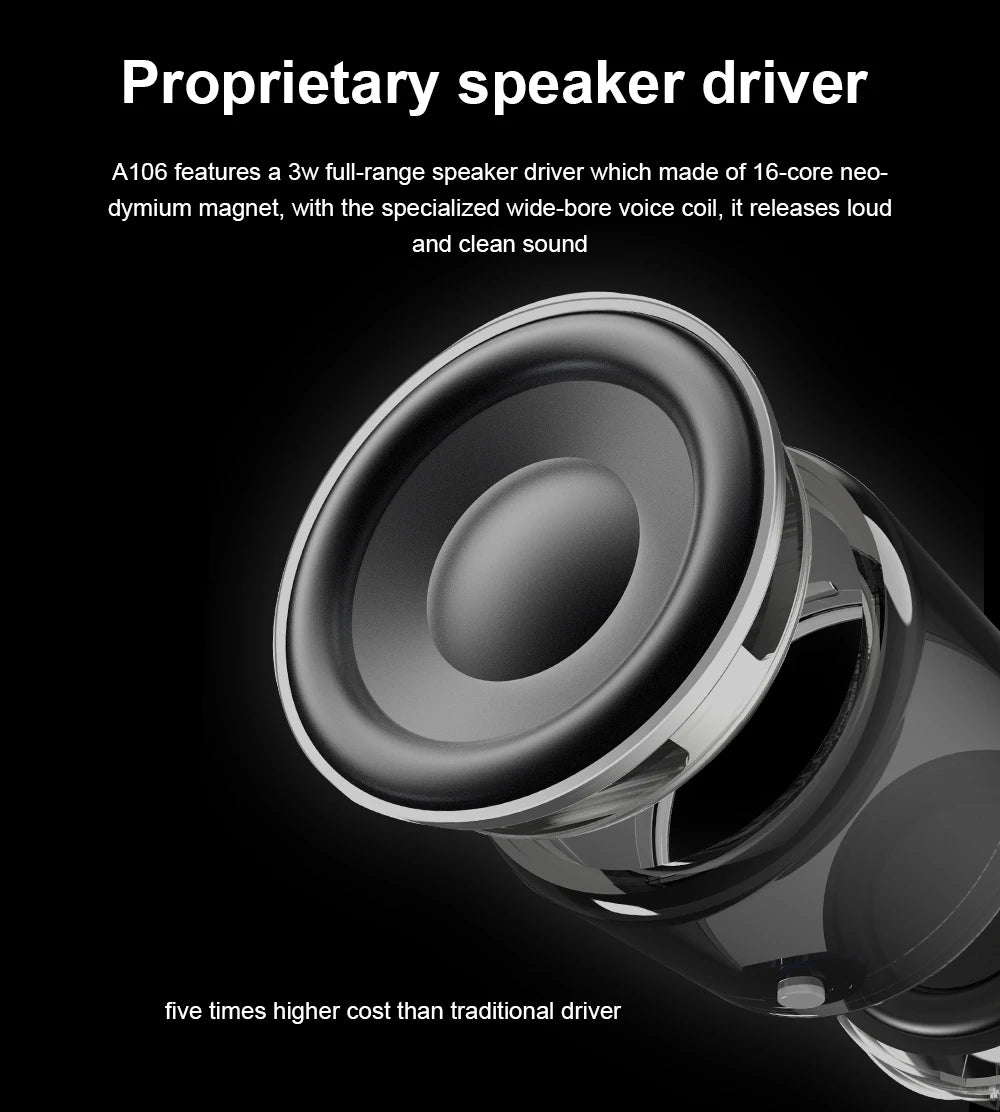 Portable Wireless Bluetooth 5.0 Speakers, IPX7 Waterproof Speaker With Carry Case