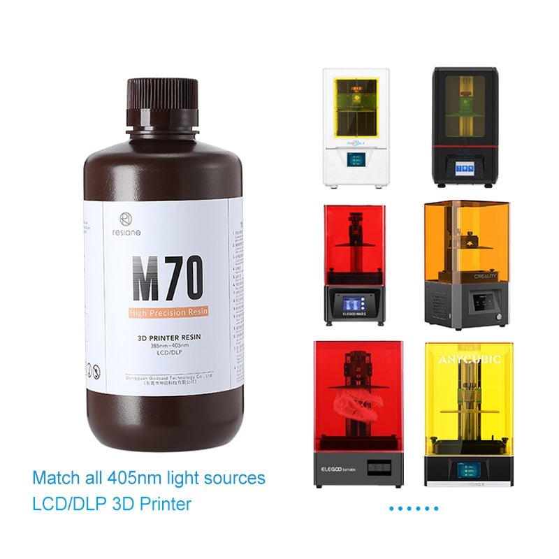 M70 1kg Little Smell 3d Printer Resin For Elegoo Anycubic SLA DLP LCD 405nm UV Resin 3D Printer