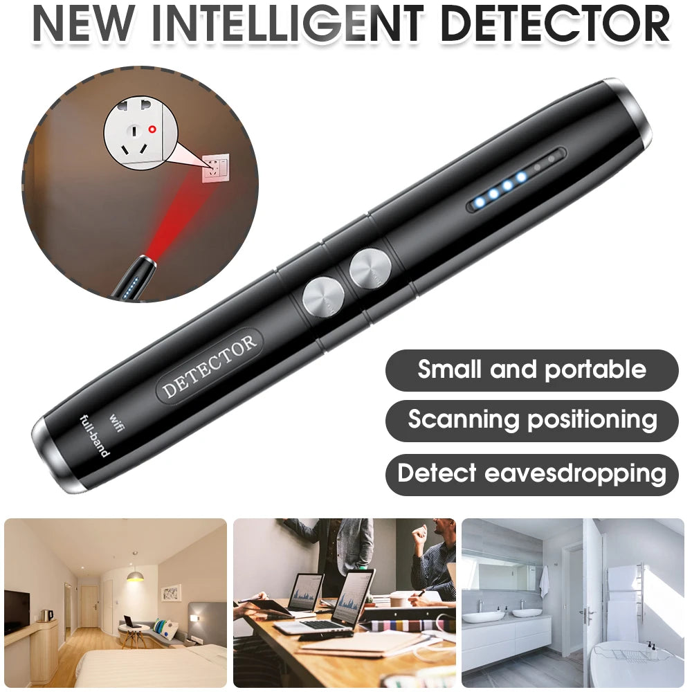 Wireless RF Signal Detector Anti-spy Camera Finder Wiretapping Scanner Anti Candid Camera Detector Hidden Cam Buster