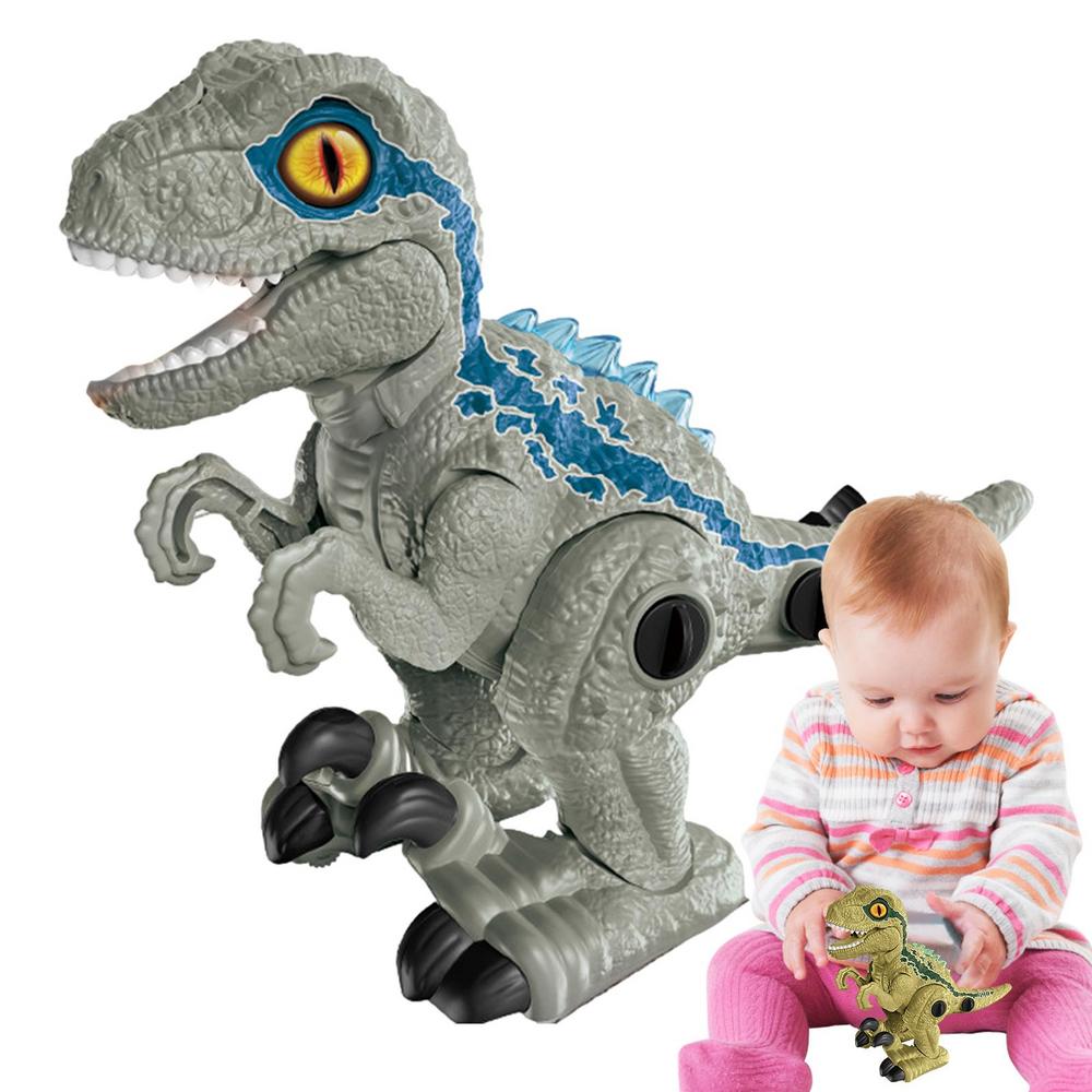 Electric Walking Dinosaur Toy With LED Light & Realistic Sounds Water Spray