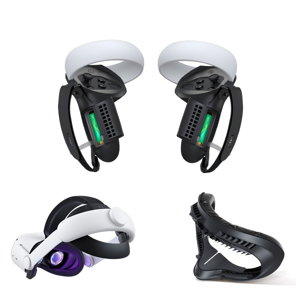 Controller Grips Cover Accessories For Oculus Quest 2 with Battery Opening Protector Knuckle Straps