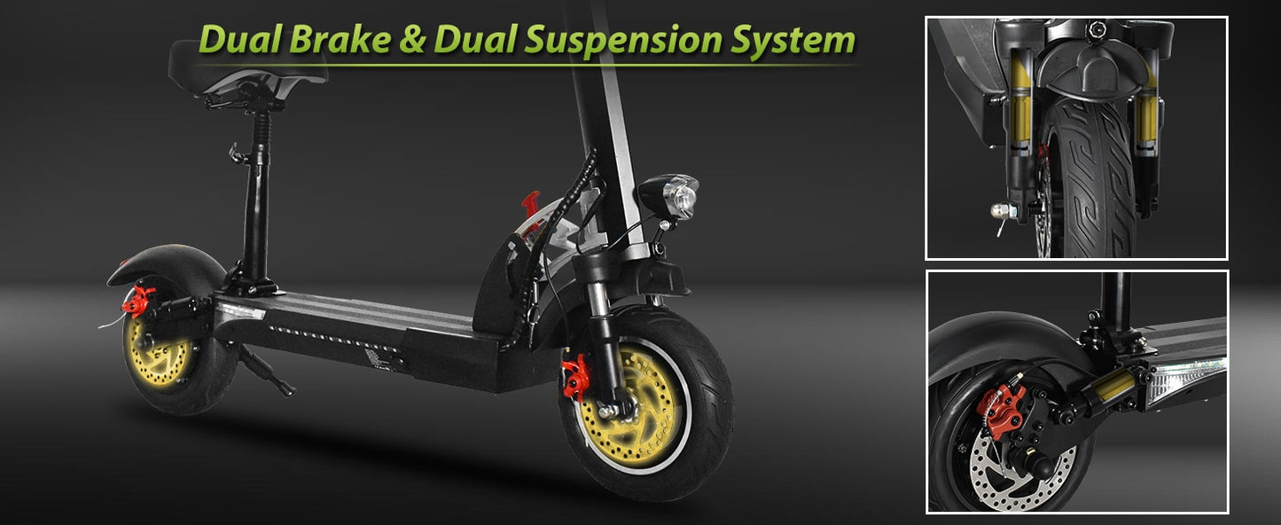 HVD-3 Adult Foldable Electric Scooter 800W 48V15A With Seat Max Speed 45-50KM/H