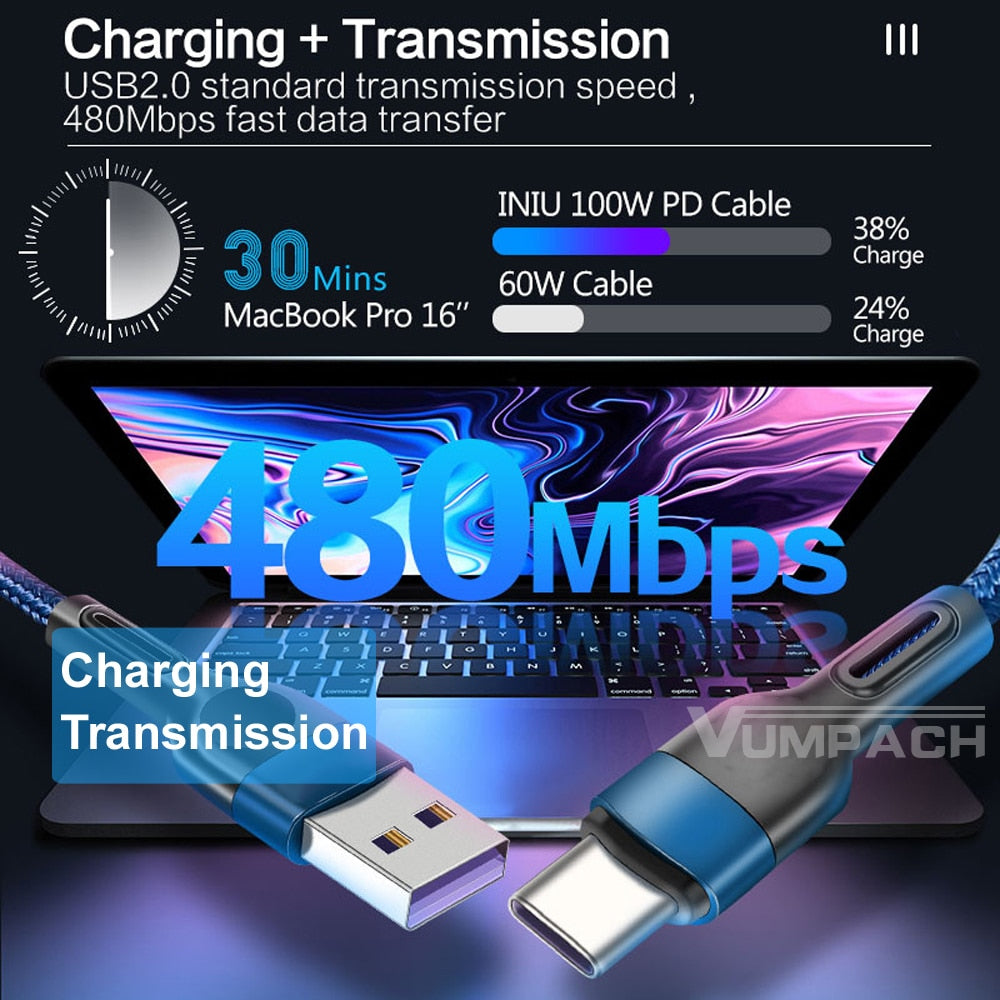 Fast USB C Charging Cable Data Cord