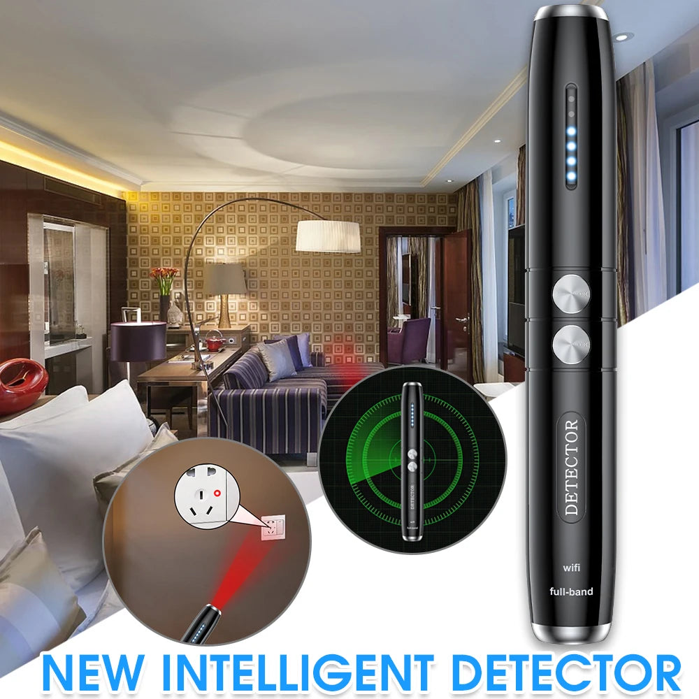 Wireless RF Signal Detector Anti-spy Camera Finder Wiretapping Scanner Anti Candid Camera Detector Hidden Cam Buster