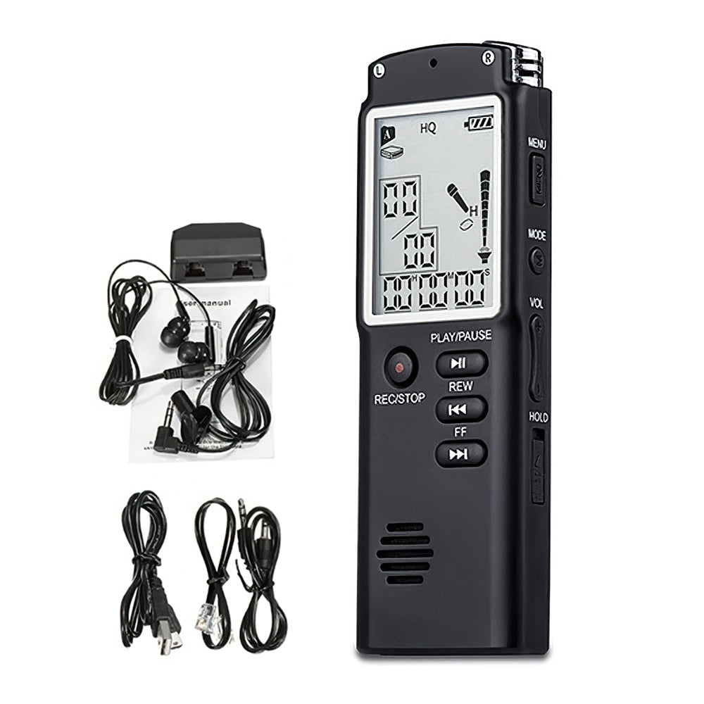 Digital Voice Activated Recorder MP3 Player Rechargeable Dictaphone