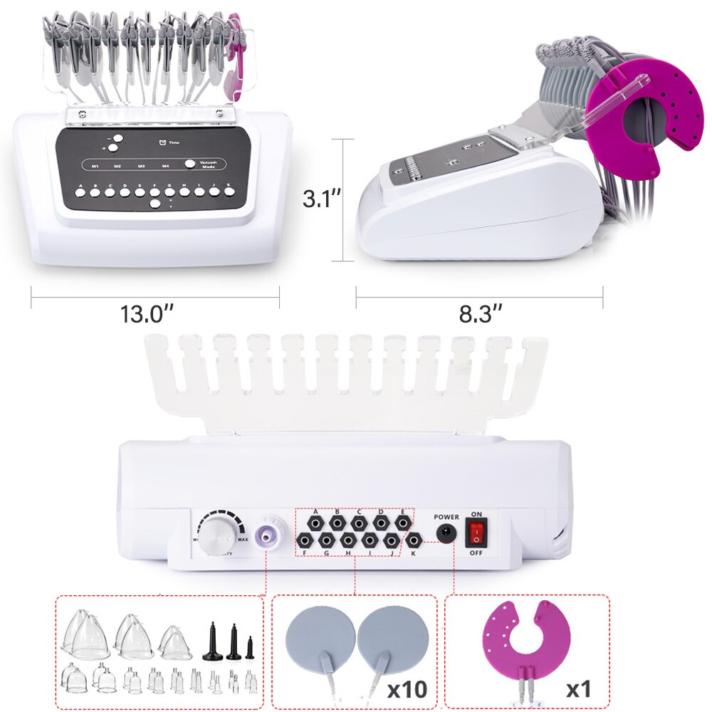 Electric EMS Muscle Stimulator Vacuum Massage Butt Lift Breast Enlagement Body Shaping Machine