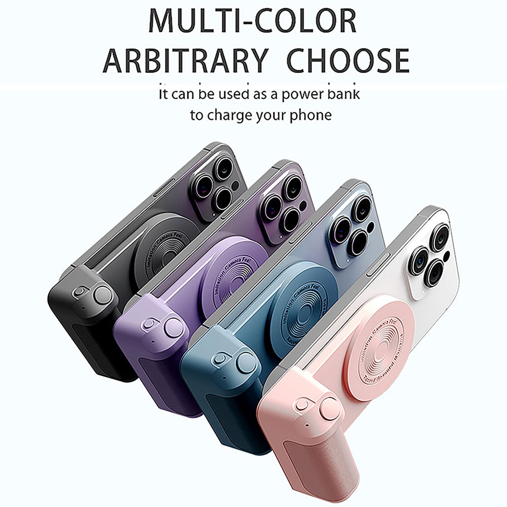 Magnetic Camera Handle Selfie Booster Hand Grip Handheld Selfie Device Magsafe Power Bank Wireless Charge