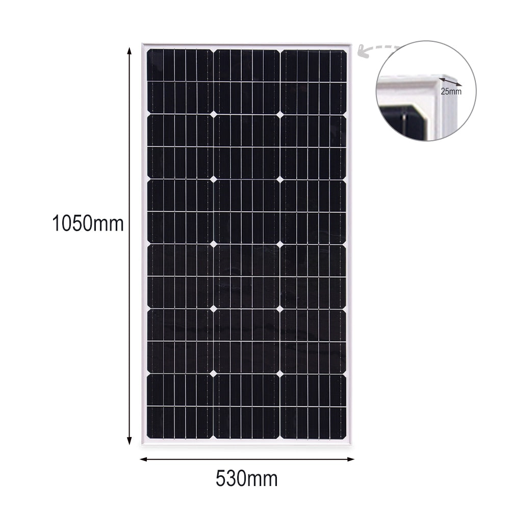 Solar Panels 200W Waterproof Monocrystalline Solar Panel Camping RV Home Charge 12V