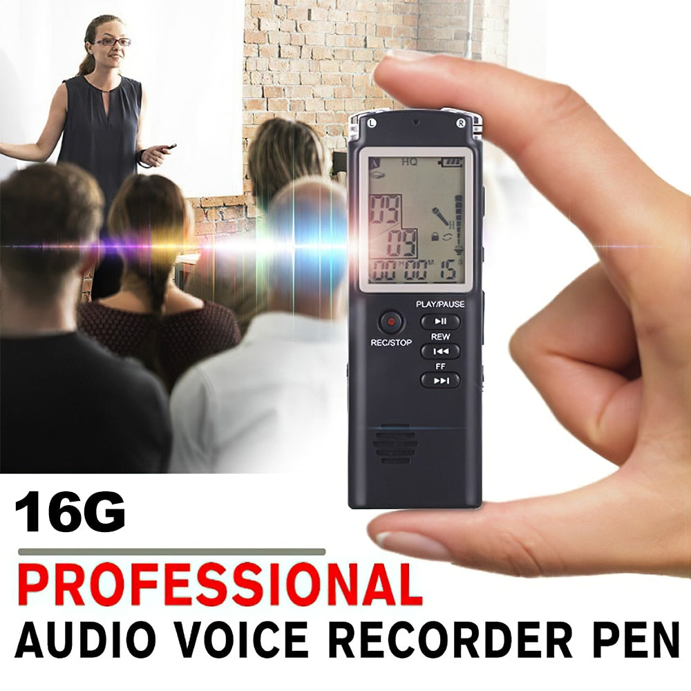 Digital Voice Activated Recorder MP3 Player Rechargeable Dictaphone