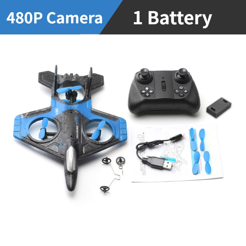 RC Airplane with 480P Camera 2.4G Radio 360° Tumbling for Adults Kids