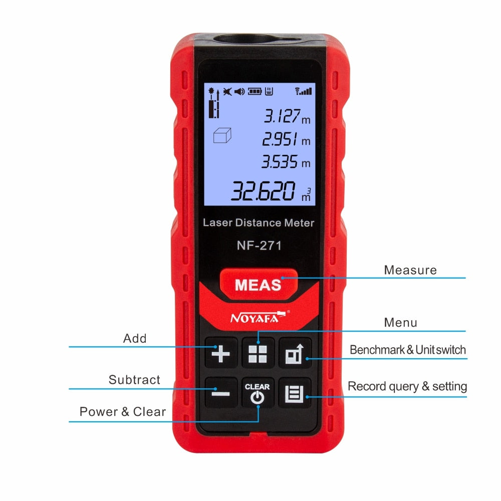 Digital Laser Distance Rangefinder 40M 80M Tape Range Finder