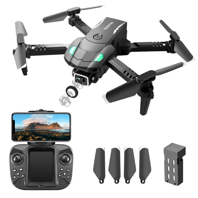 S128 Mini Foldable Quadcopter Drone 4K HD Camera Three-sided Obstacle Avoidance Air Pressure Fixed Height Professional