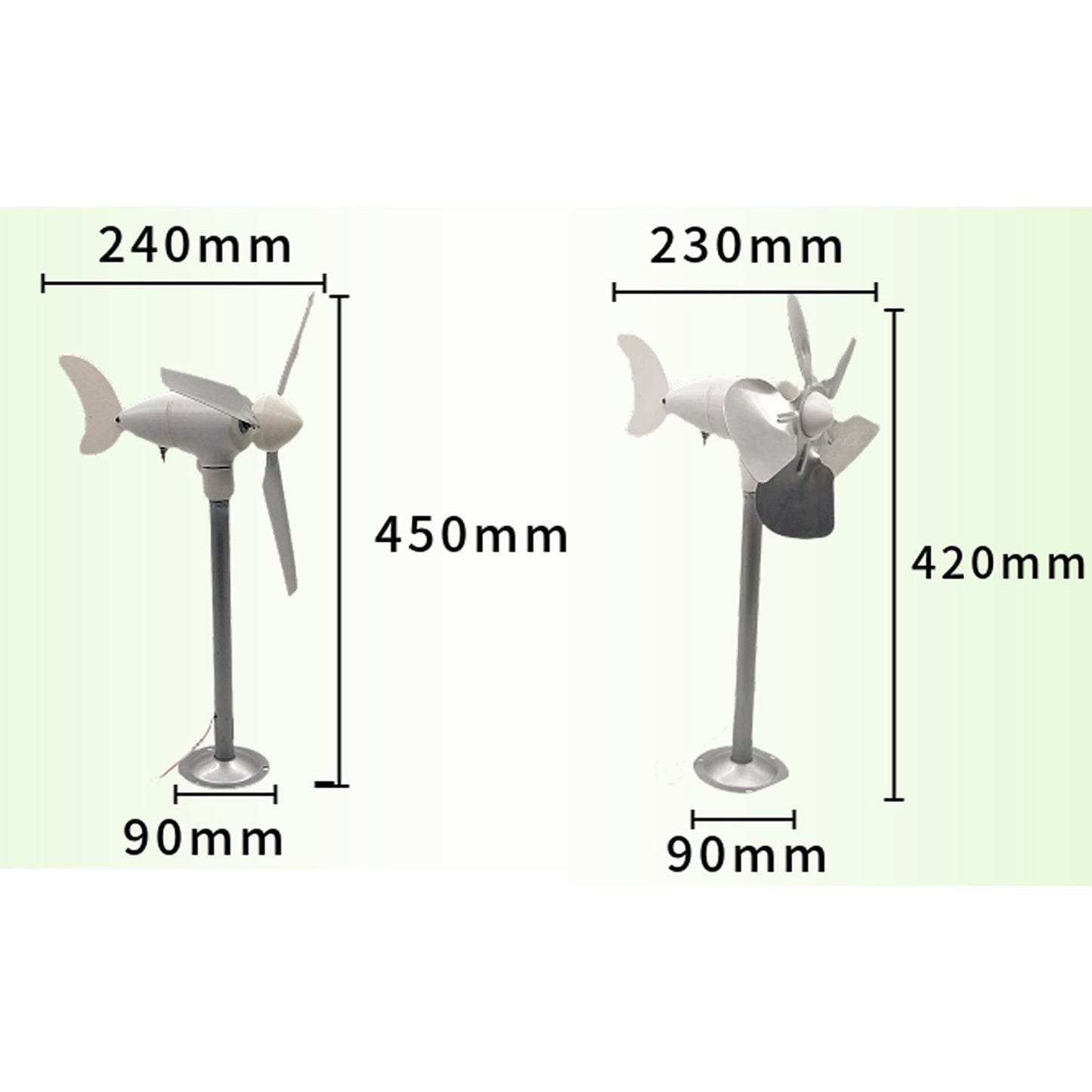 3/5-Blade Micro Wind Turbine Model Three-phase Permanent Magnet Brushless Outdoor Science and Education Windmill DIY