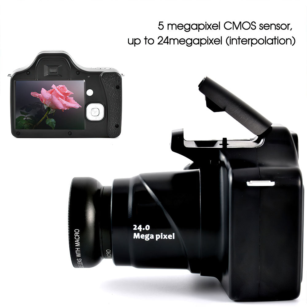 DSLR Camera 18X Medium Telephoto Camcorder Full HD 3.0 Inch Display Electronic Anti-shake