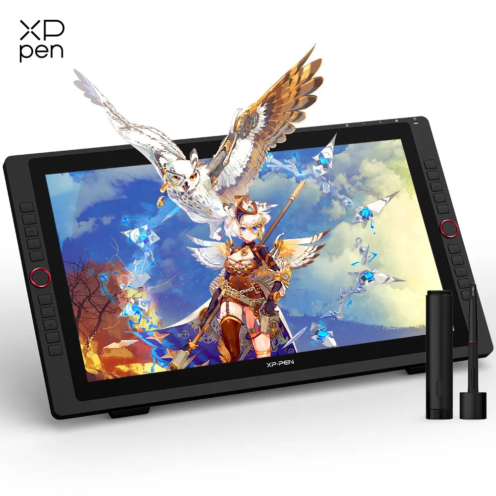 XPPen Artist 22R Pro Graphics Tablet Monitor 21.5 inch Display 60 Tilt 20 Shortcut Keys 2 Wheels