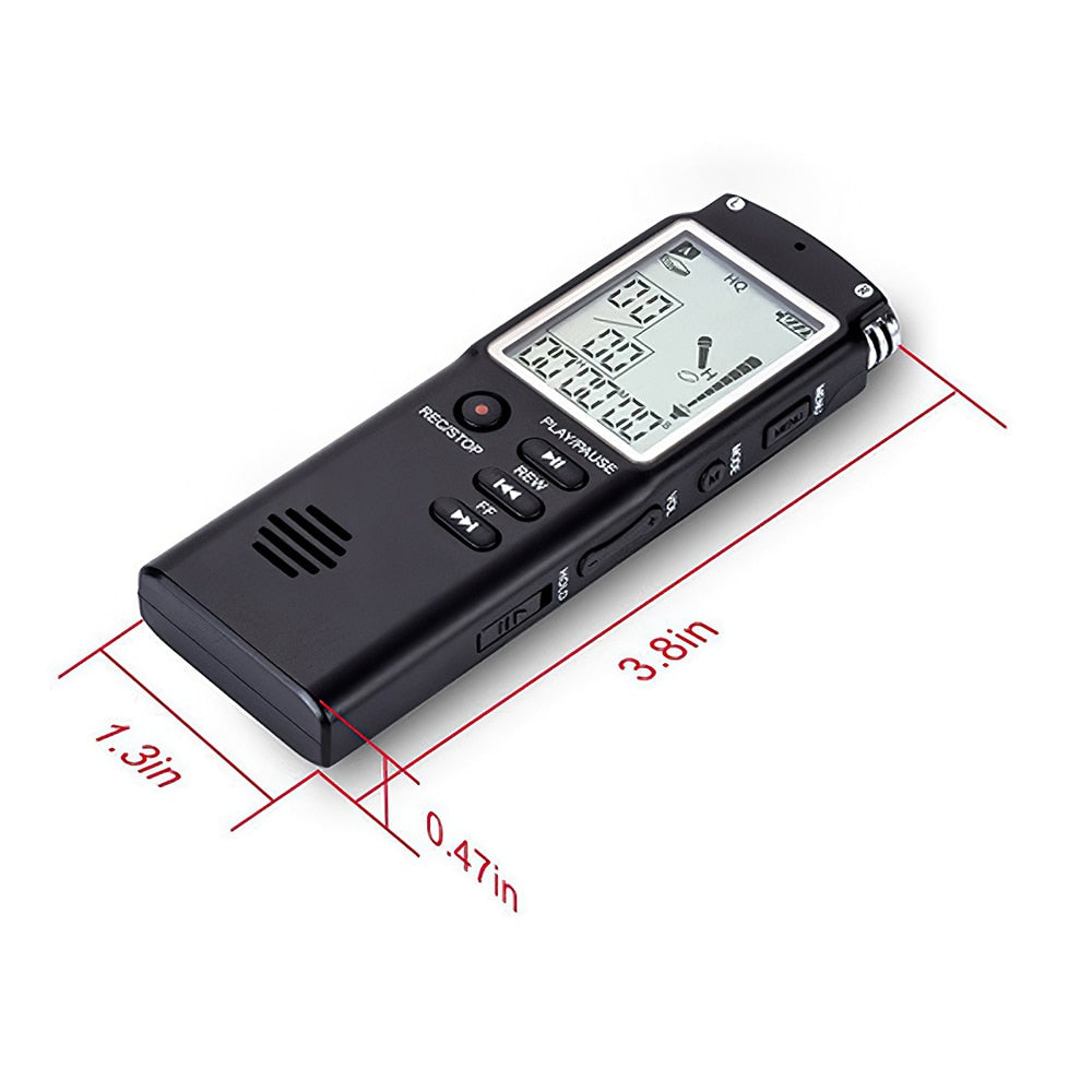 Digital Voice Activated Recorder MP3 Player Rechargeable Dictaphone