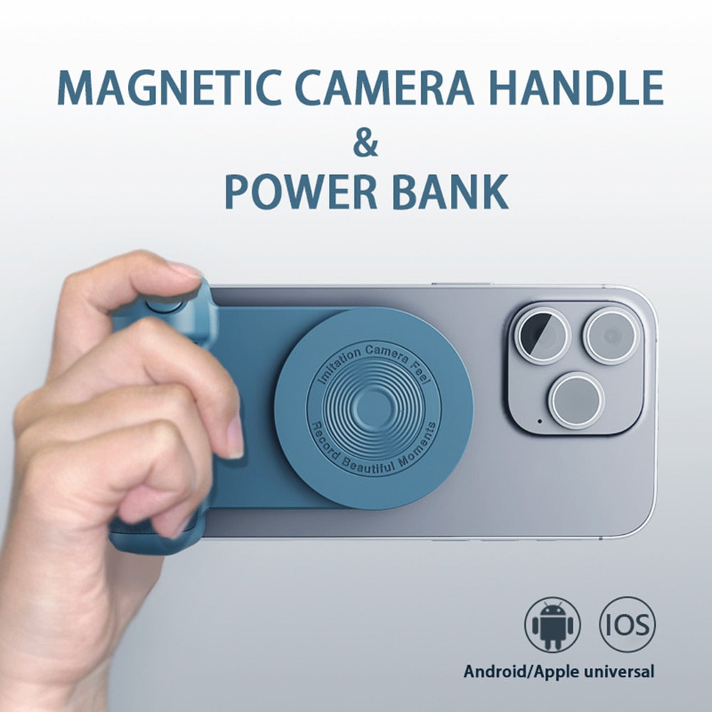 Magnetic Camera Handle Selfie Booster Hand Grip Handheld Selfie Device Magsafe Power Bank Wireless Charge