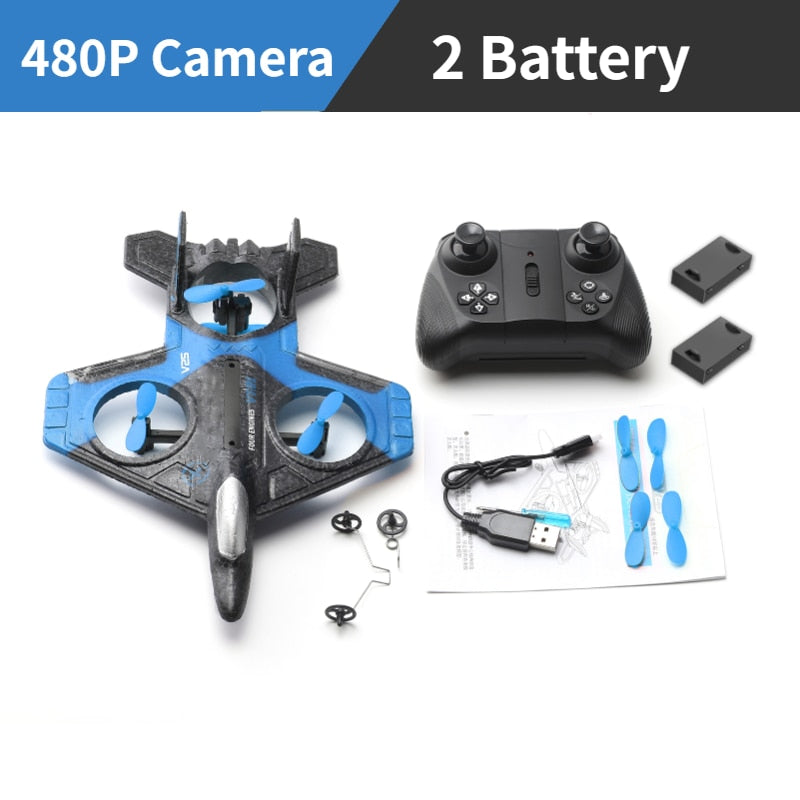 RC Airplane with 480P Camera 2.4G Radio 360° Tumbling for Adults Kids