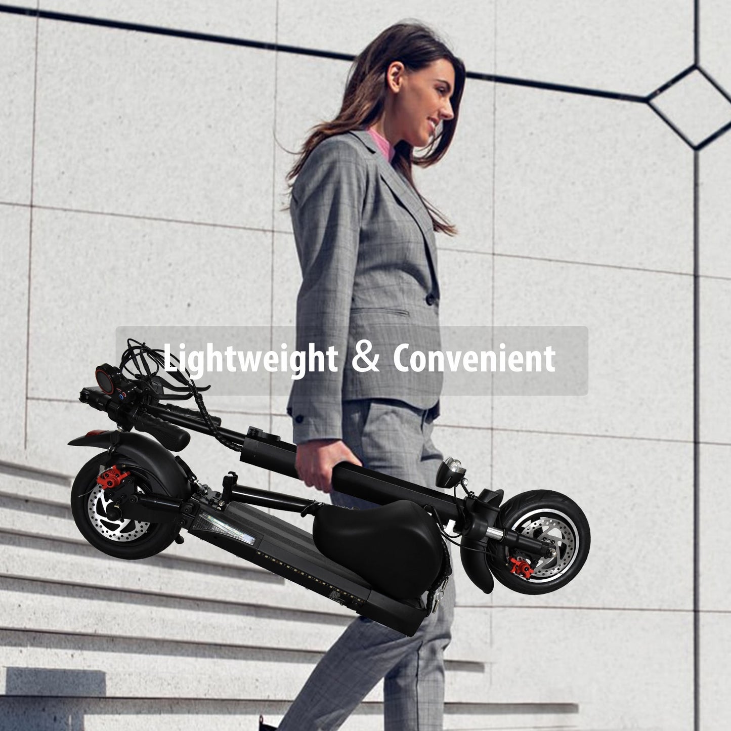 HVD-3 Adult Foldable Electric Scooter 800W 48V15A With Seat Max Speed 45-50KM/H