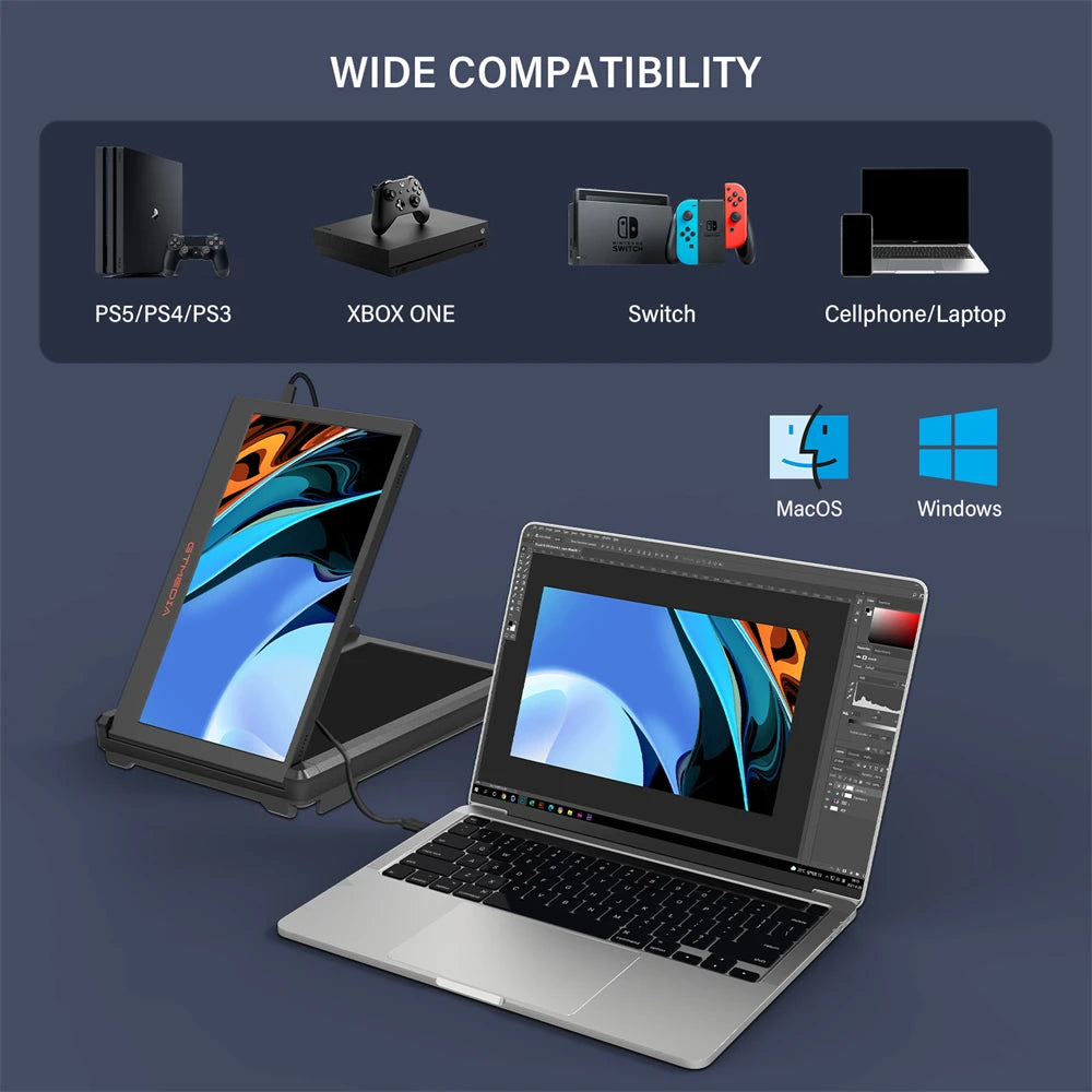 11.6-Inch Portable Monitor Dual Laptop Monitor 1080PDisplay Screen Extender