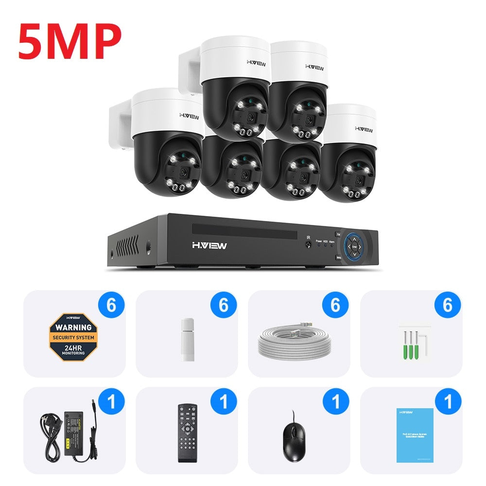 Security Camera 8Ch 4K 5MP 8MP Security Kit Outdoor