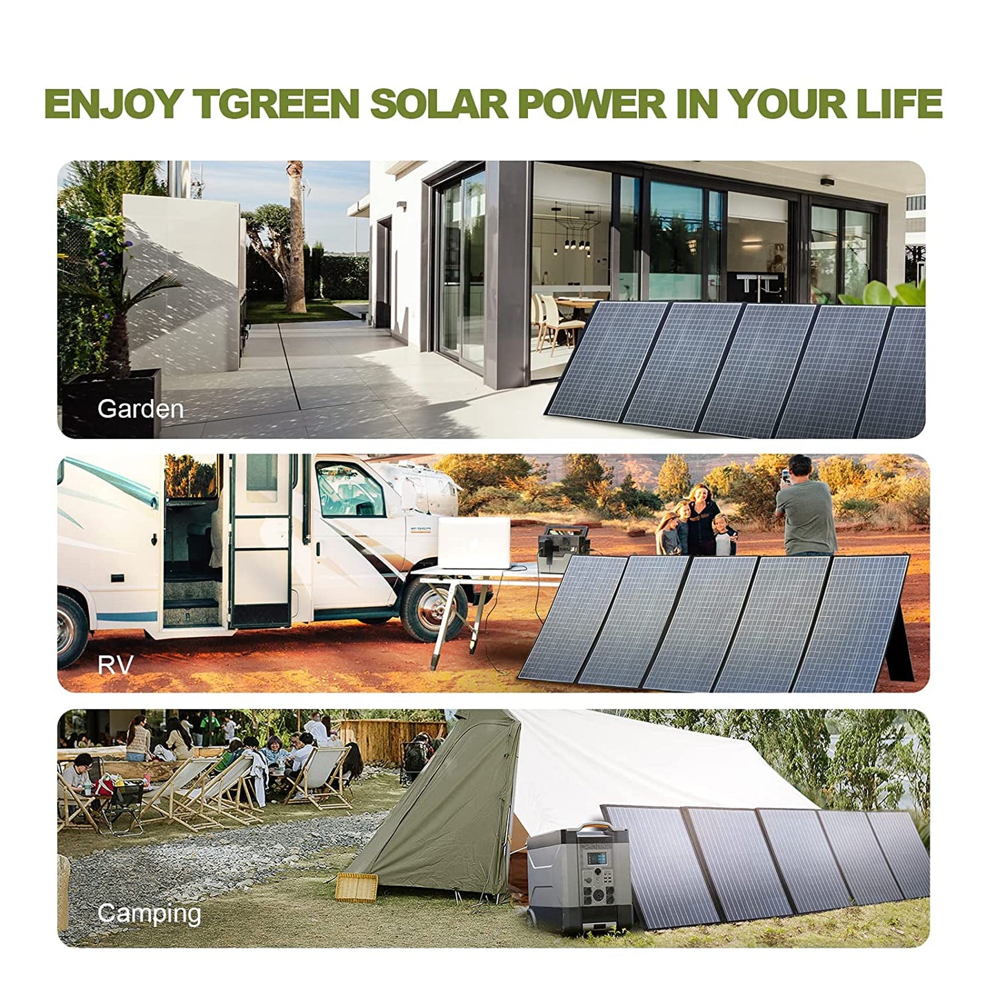 Foldable Solar Panel 400W / 200W / 140W / 100W / 60W Solar Charger with MC-4 Output