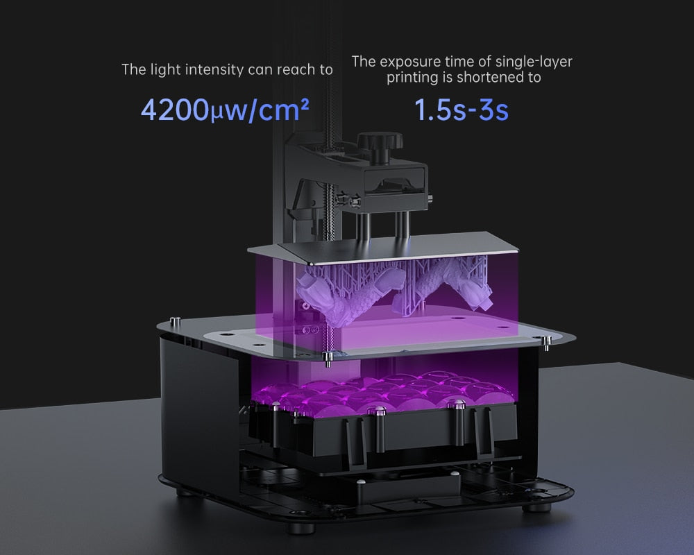 ANYCUBIC Photon Mono 2 LCD UV Resin 3D Printer High-Speed 3D Printing 6.6" 4K+ Monochrome Screen 165*143*89mm Printing Size