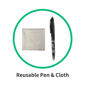 Reusable Digital Notepad A4 Lined Dotted with Erasable Pen and Wipe