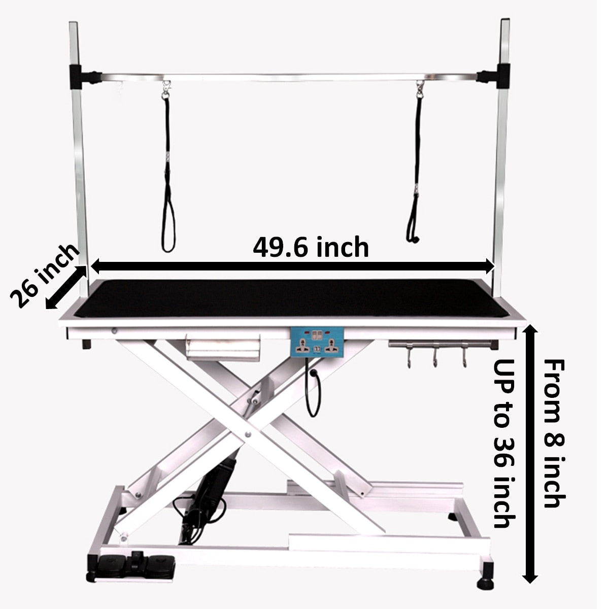 Electric Lift Pet Grooming Table 110V/220V Professional Grooming Recommend Height Adjust from 8 up to 36inch