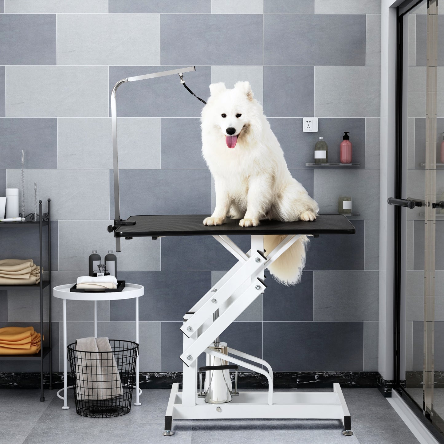 Hydraulic Pet Grooming Table Heavy Duty Z-Lift H-Base