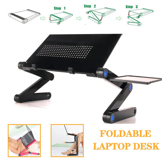 Adjustable Portable Laptop Stand With Mouse Pad