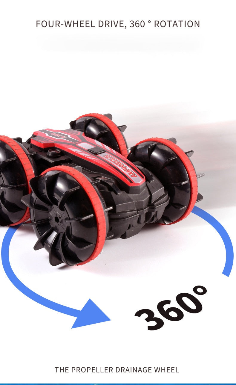 Remote Control Amphibious Stunt Car 2.4G  Kids Toy