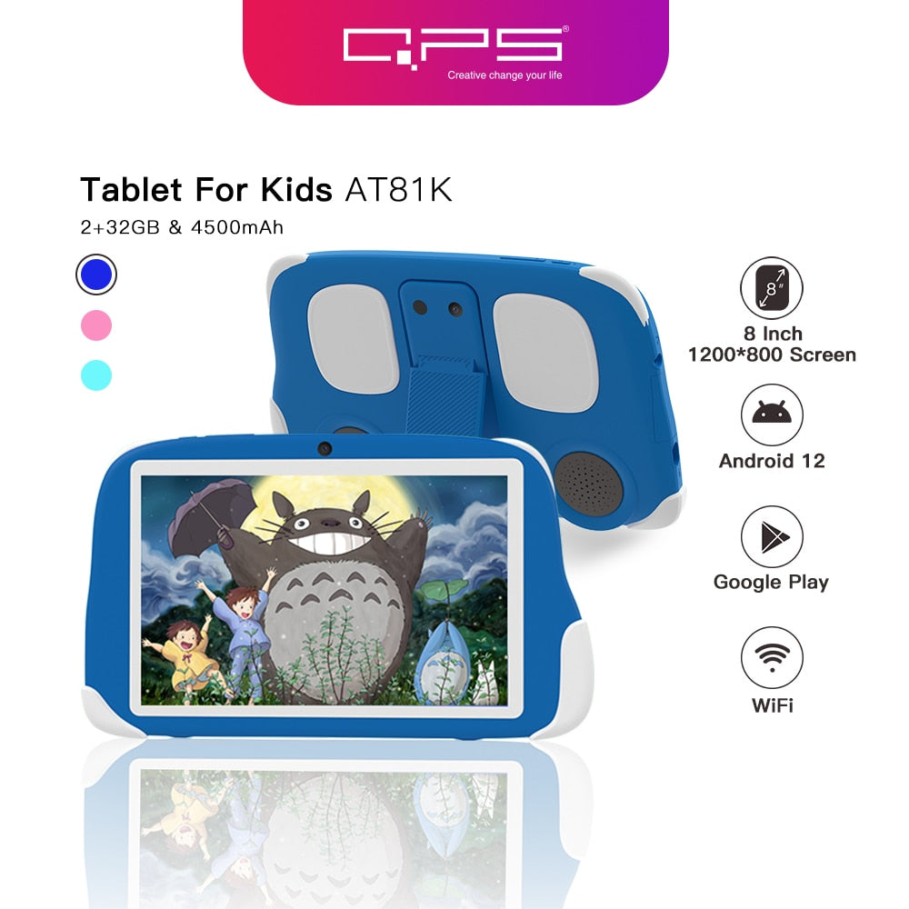 Kids 8 inch Android Learning Tablet 2 Cameras