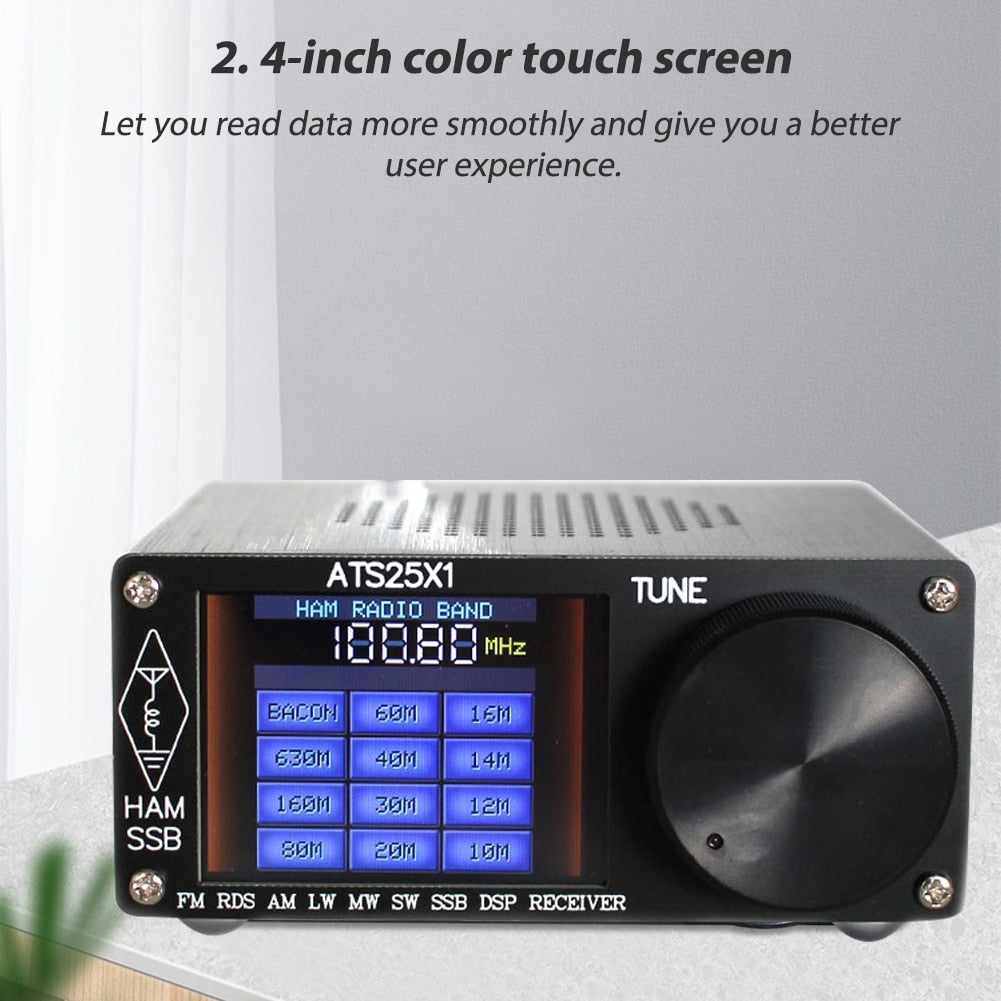 Portable Radio FM LW MW And SW SSB With 2.4 inch Touch Screen