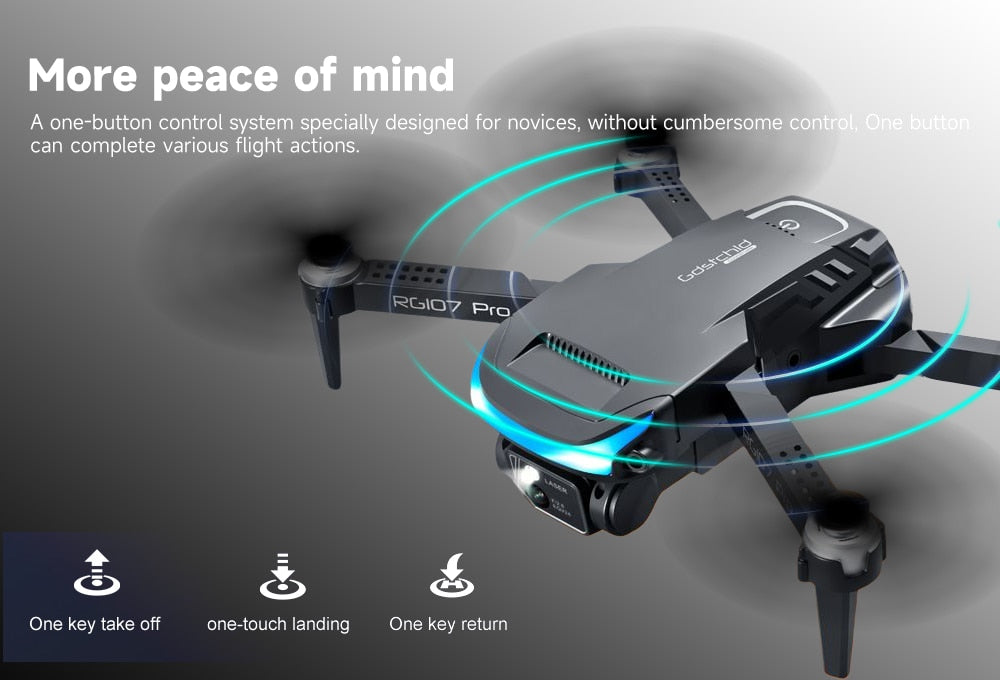 RC Quadcopter Mini Drone 4K Three-sided Obstacle Avoidance Dual HD Camera