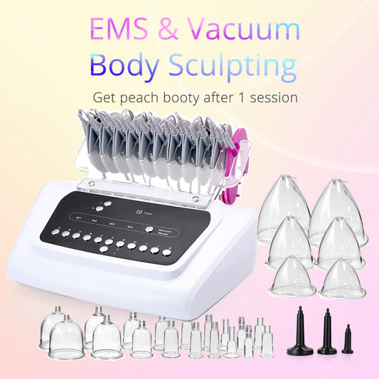 Electric EMS Muscle Stimulator Vacuum Massage Butt Lift Breast Enlagement Body Shaping Machine