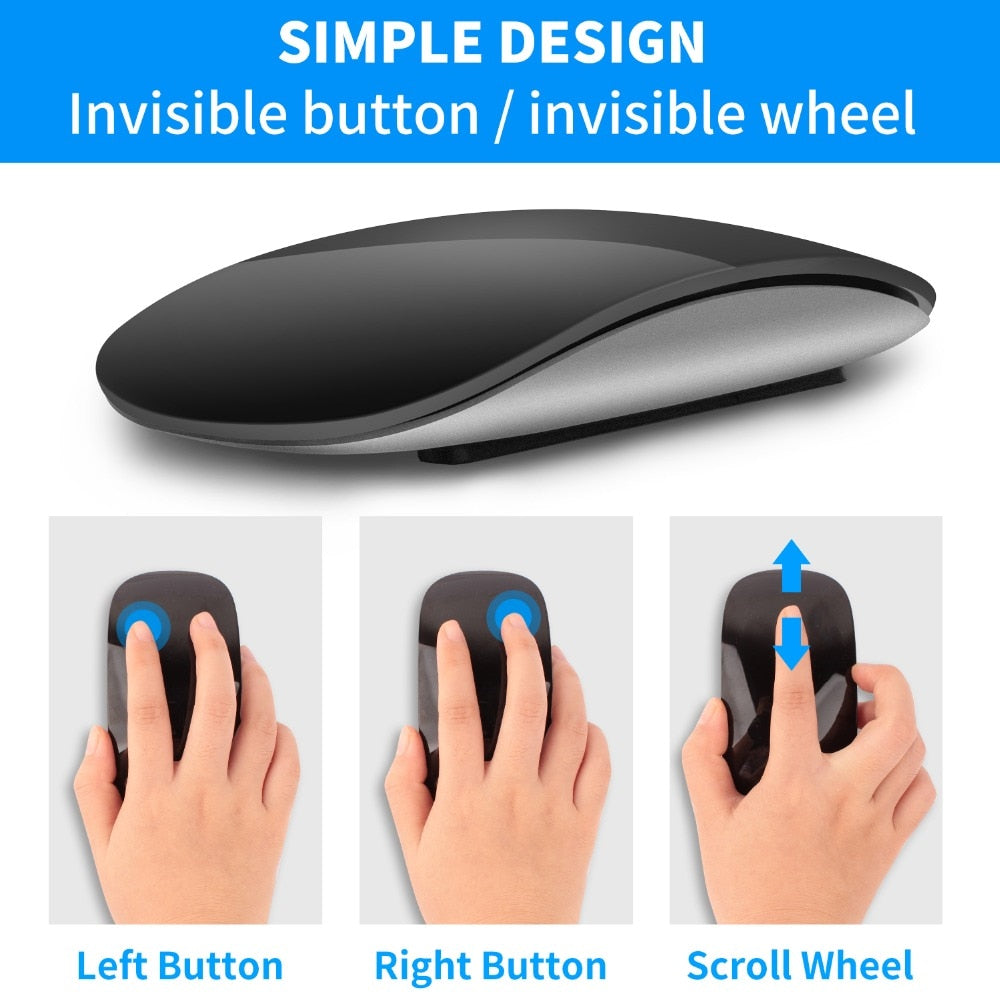 Bluetooth 5.0 Wireless Rechargeable Ultra-thin Mouse