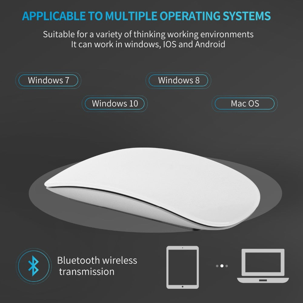 Bluetooth 5.0 Wireless Rechargeable Ultra-thin Mouse