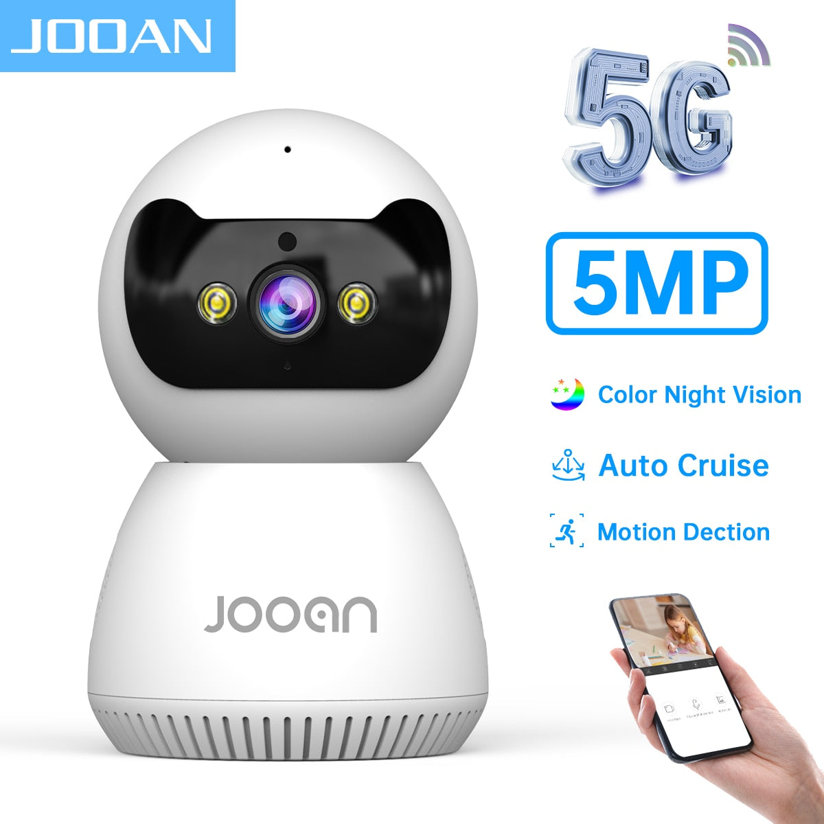 5MP 3MP IP Camera 5G WiFi Home Security Camera Color Night Vision Smart Baby Monitor