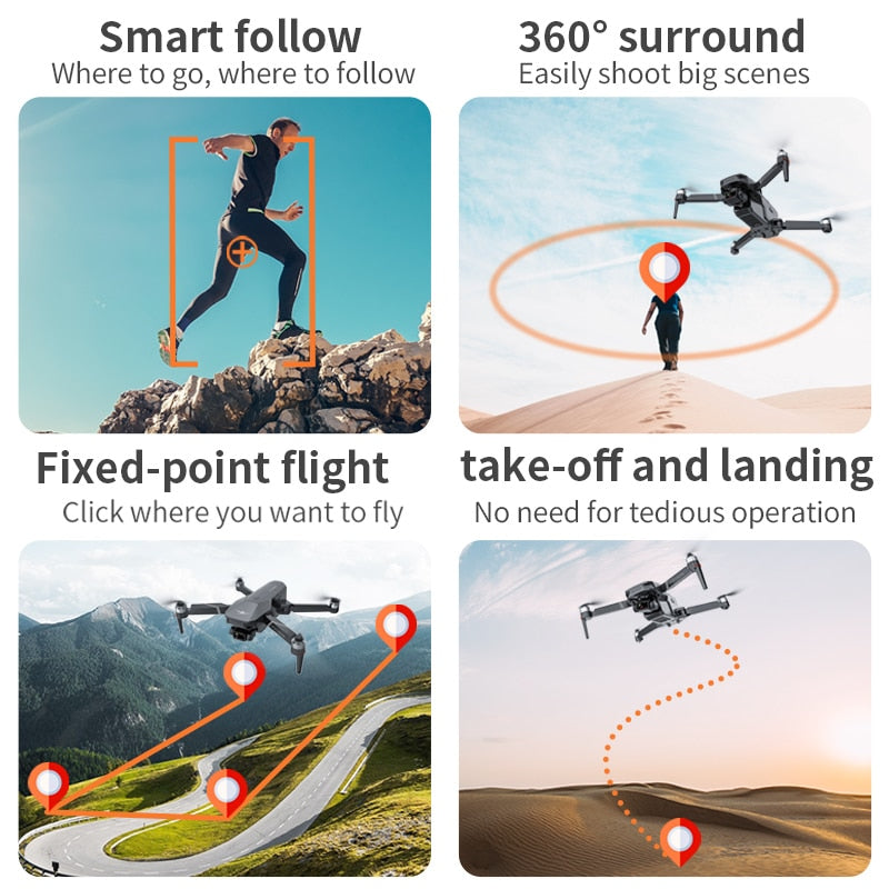 4K Pro Camera Drone 5G WIFI GPS Anti-Shake Quadcopter